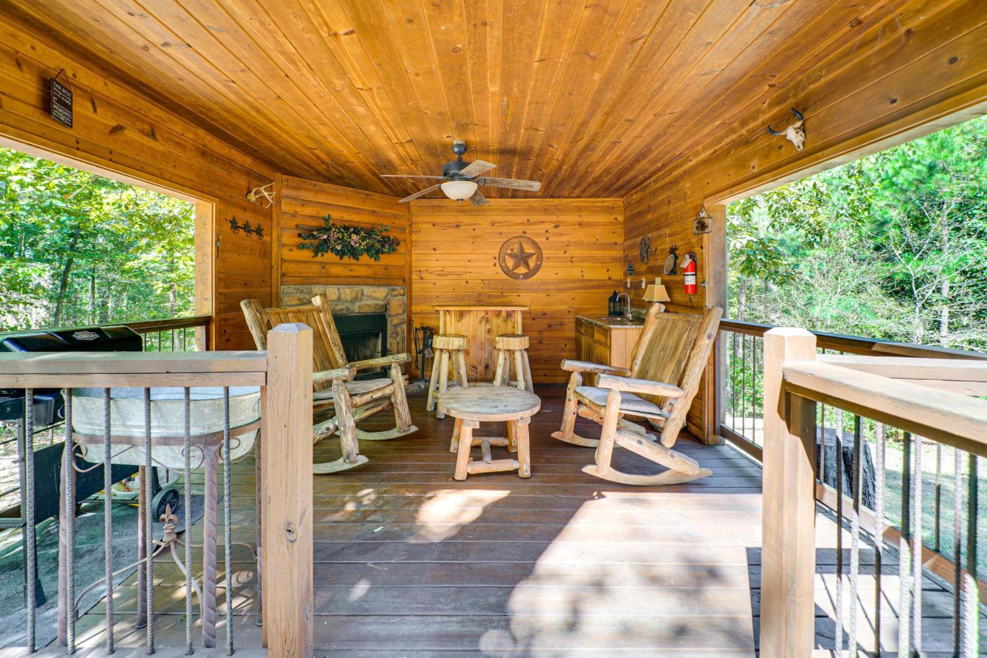 Broken Bow Rental Cabin With Hot Tub And Bar Exterior foto